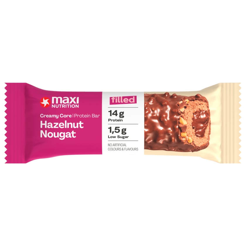 Maxi Nutrition Filled Protein Bar Hazelnut Nougat 45g